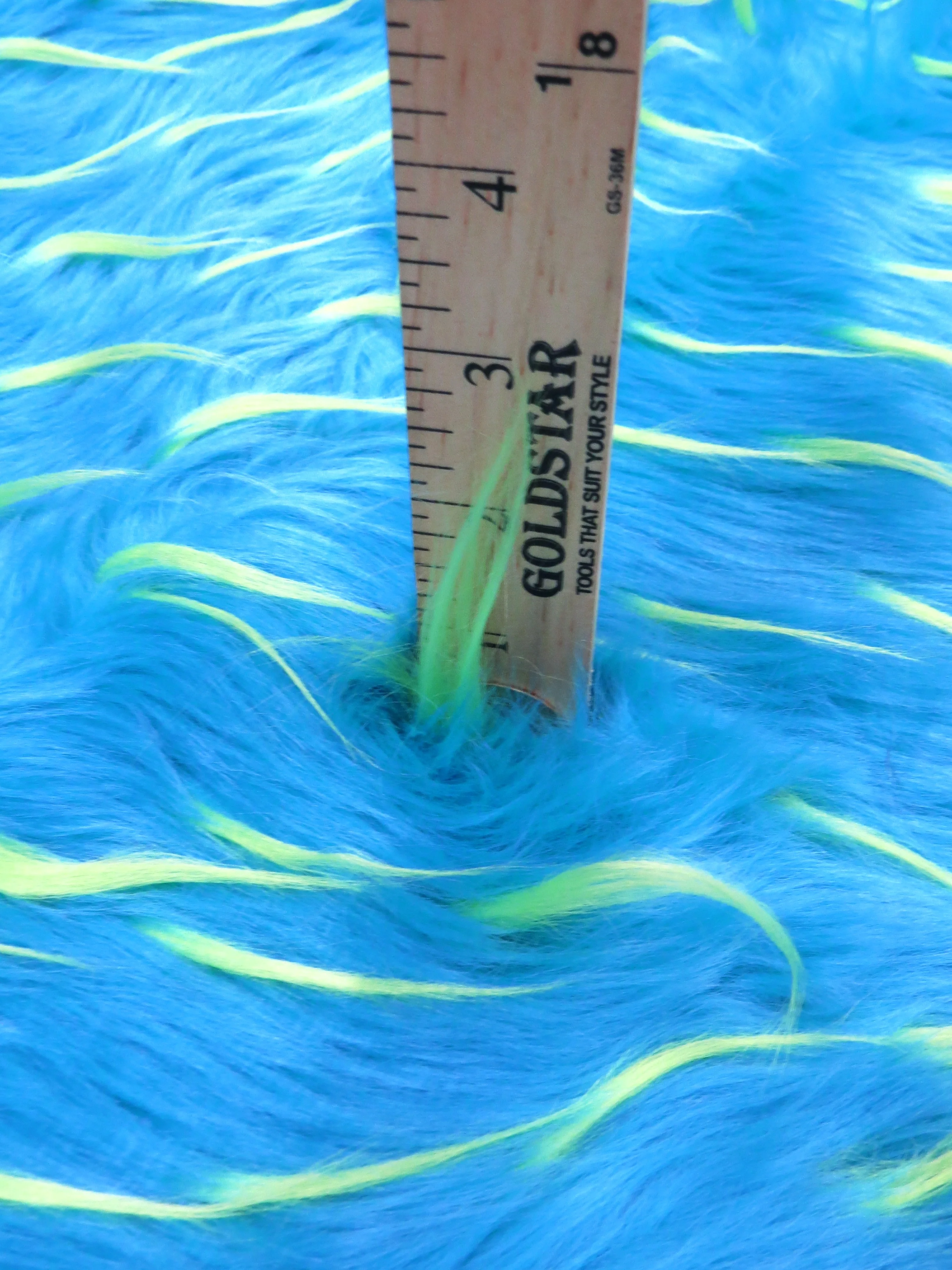 2 and 3 Tone Spiked Shaggy Long Pile Faux Fur Fabric / Sold by The Yard - Image 2