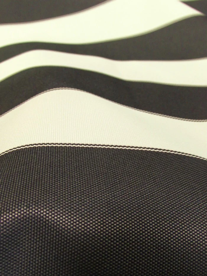 2 Tone Stripe Deck Canvas Outdoor Waterproof Fabric / Lime/White / Sold By The Yard Closeout!!! - Image 4