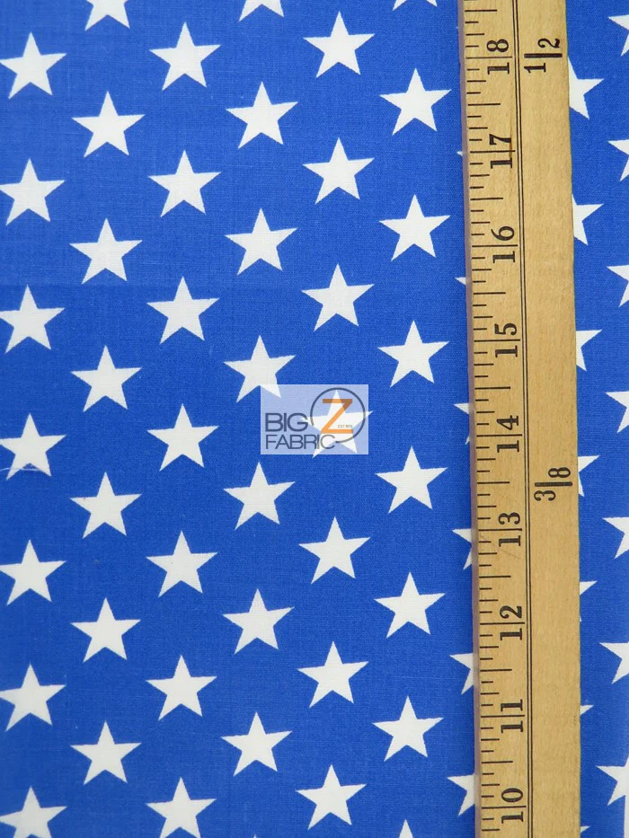 American Stars Poly Cotton Fabric / Red / 50 Yard Bolt - Image 2