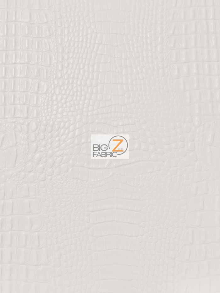 Crocodile Marine Vinyl Fabric - Auto/Boat - Upholstery Fabric / White / By The Roll - 30 Yards - Image 2