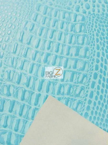 Crocodile Marine Vinyl Fabric - Auto/Boat - Upholstery Fabric / Mystic Blue / By The Roll - 30 Yards - Image 4