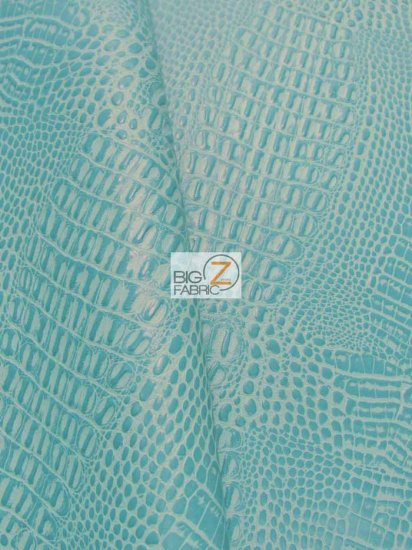 Crocodile Marine Vinyl Fabric - Auto/Boat - Upholstery Fabric / Mystic Blue / By The Roll - 30 Yards - Image 5