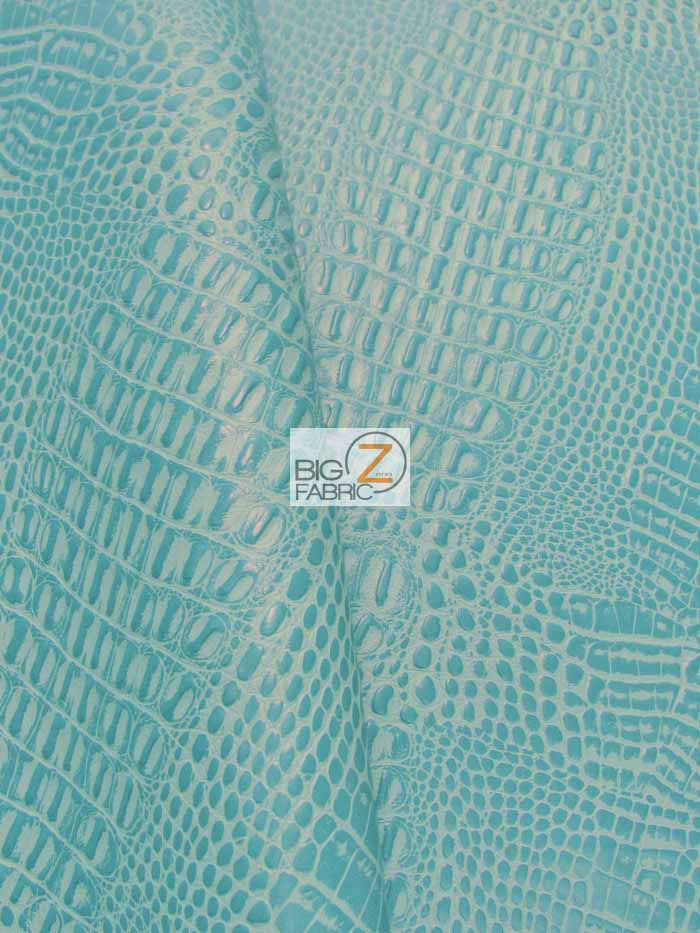 Venom Green Crocodile Marine Vinyl Fabric / Sold By The Yard - Image 6