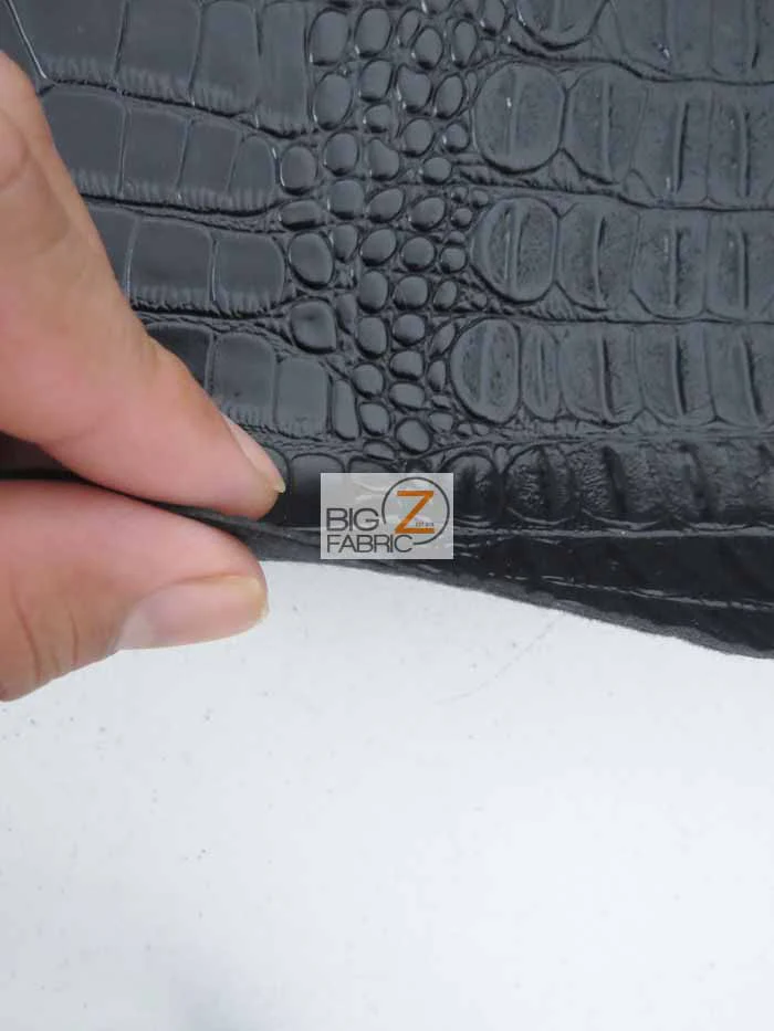 Big Nile Crocodile Faux Fake Leather Vinyl Fabric / Crush Orange / By The Roll - 30 Yards - Image 4
