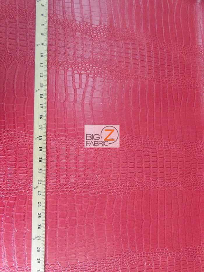 Crush Orange Big Nile Crocodile Vinyl Fabric / Sold By The Yard - Image 2