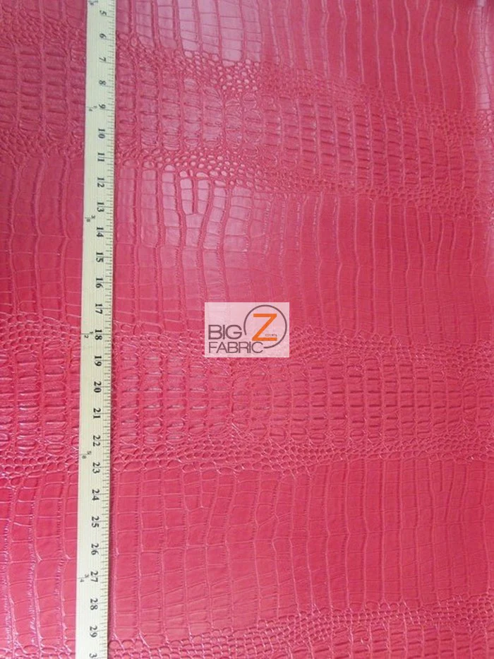 Big Nile Crocodile Faux Fake Leather Vinyl Fabric / Glossy Dragon Purple / By The Roll - 30 Yards - Image 3
