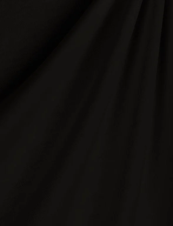 Black Heavy Interlock Poly Cotton Fabric
