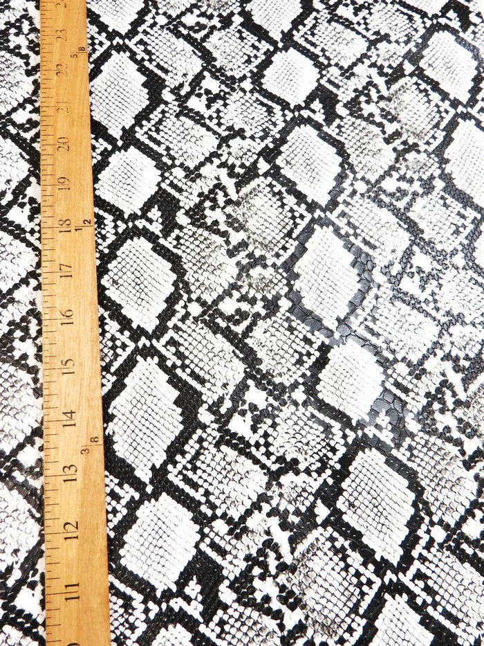 Blood Red / Calico Python Snake Vinyl Fabric - Image 5