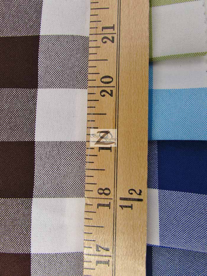 Checkered Gingham Poly Cotton Printed Fabric / Lavender / 50 Yard Bolt - Image 2