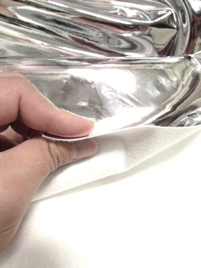 Black Chrome Mirror Reflective Vinyl Fabric / Sold By The Yard - Image 4