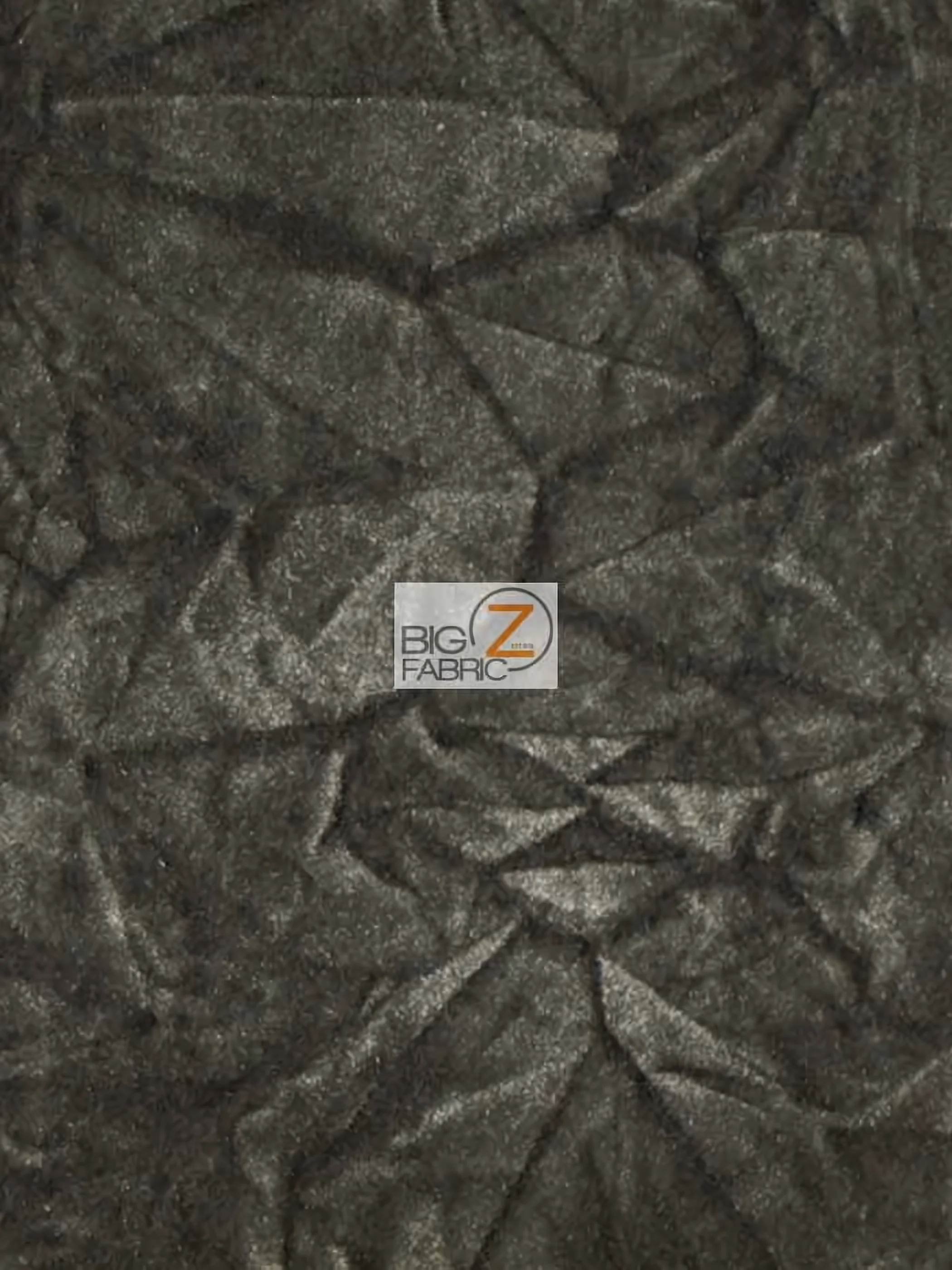 Crushed Flocking Upholstery Velvet Fabric / Charcoal / 40 Yard Roll