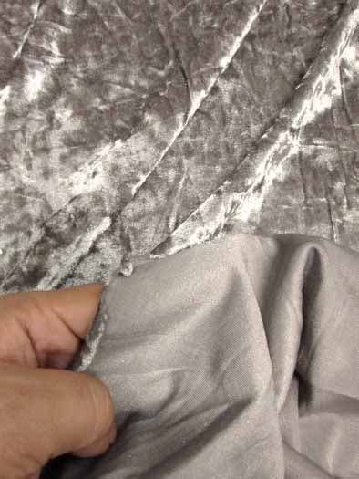 Crushed Stretch Velvet Costume Fabric / Light Gold / Sold By The Yard - Image 5