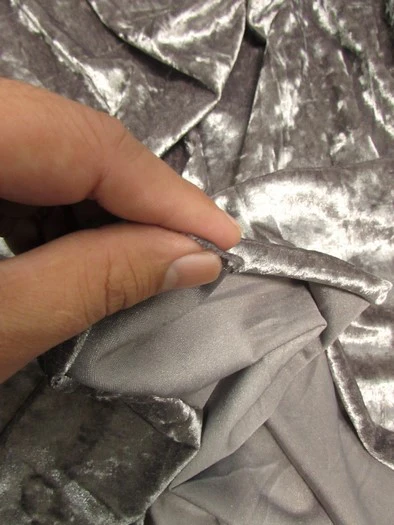 Crushed Stretch Velvet Costume Fabric / Turquoise / Sold By The Yard - Image 3