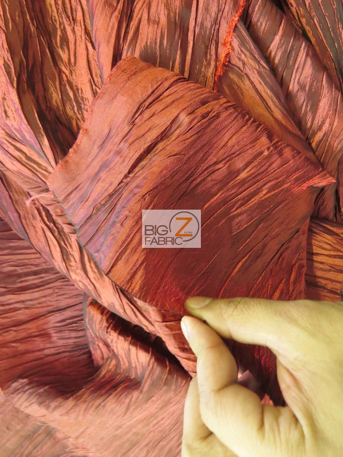 Crushed Taffeta Fabric / Pink / Sold By The Yard - Image 2