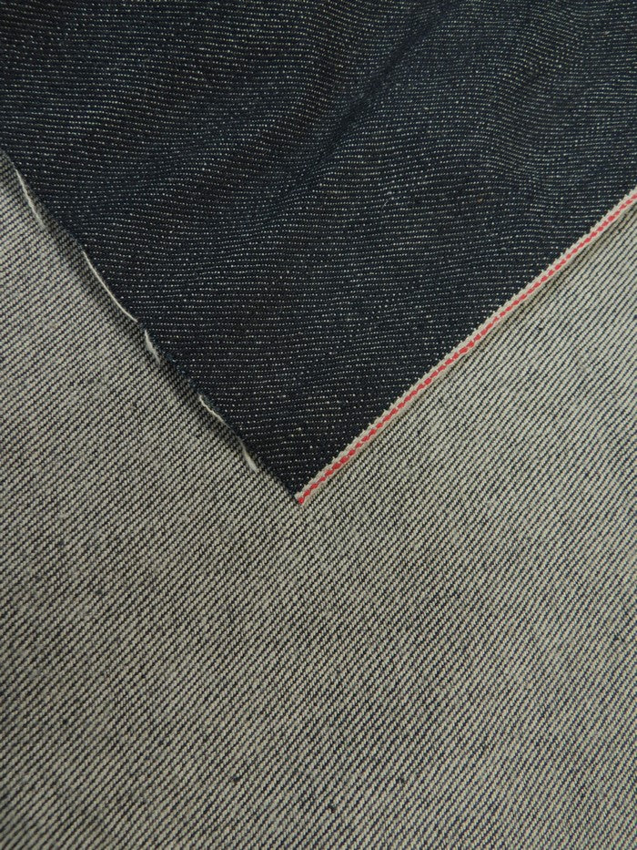 DARK INDIGO USA SELVEDGE DENIM - RED/WHITE TICKER 11.5OZ - Image 3