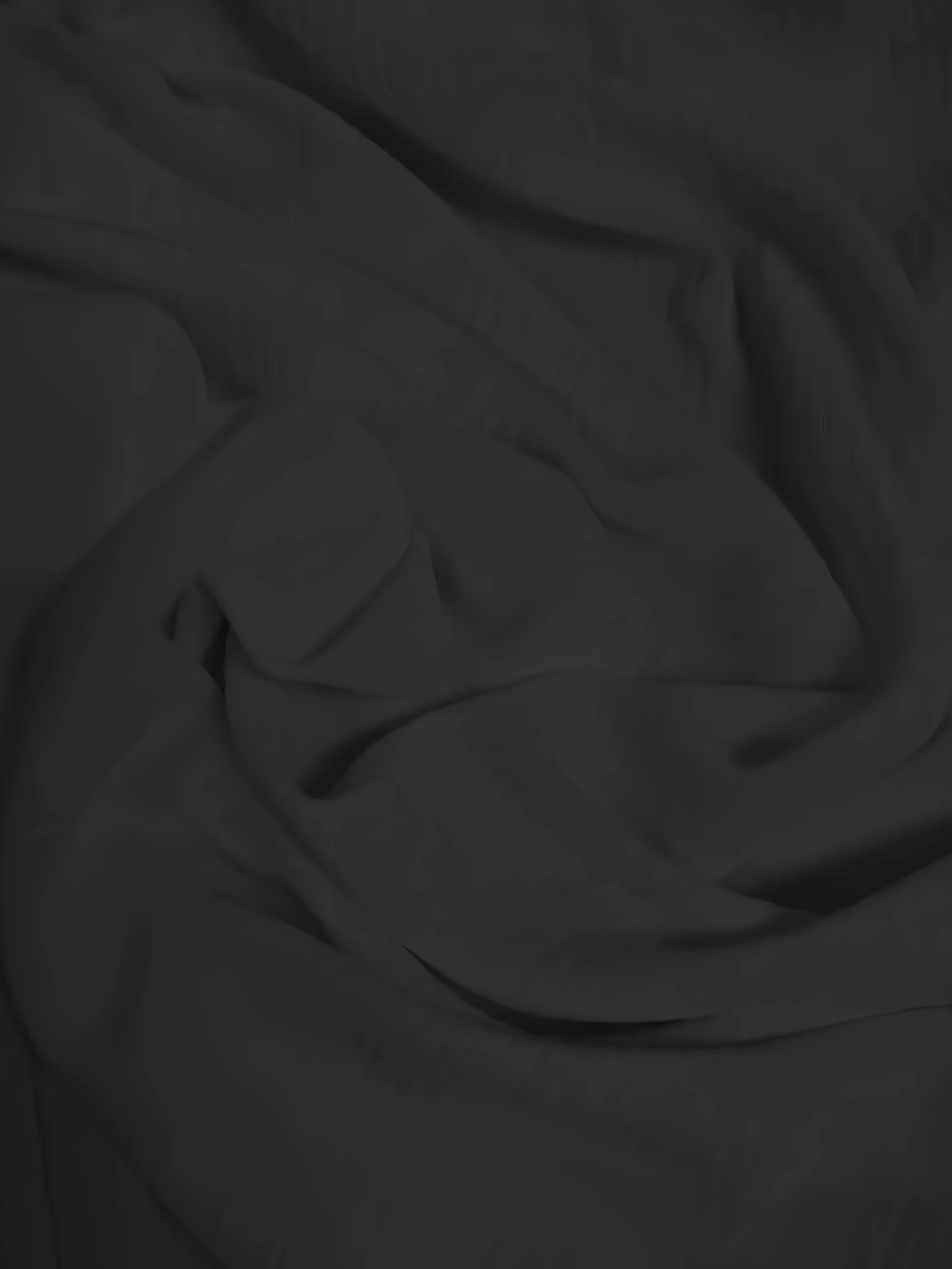 Distress Imitation Linen Fabric / Black / Sold By The Yard