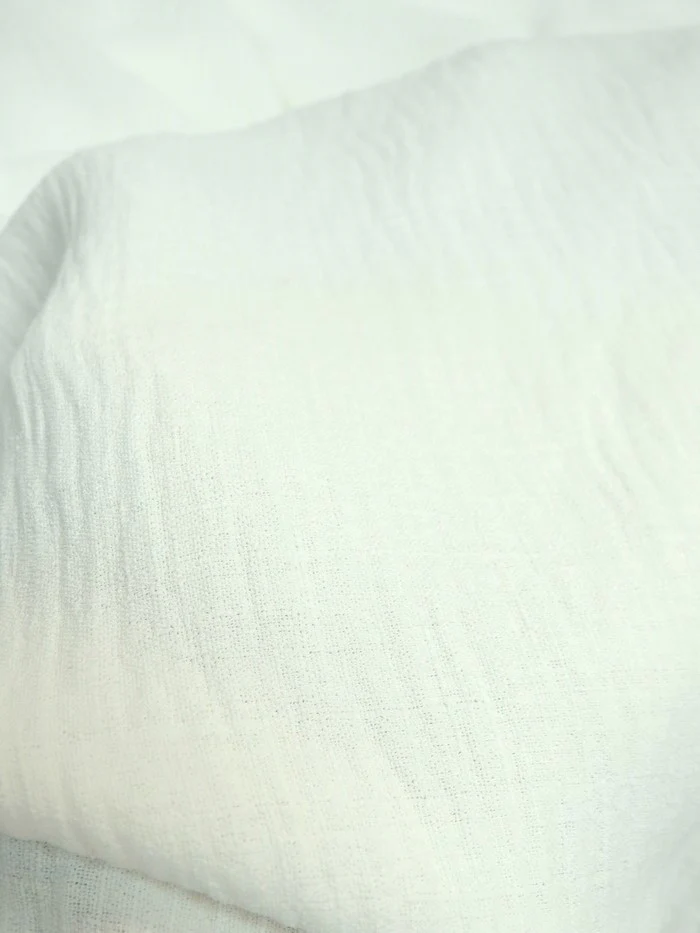 Distress Imitation Linen Fabric / Sky Blue / Sold By The Yard - Image 3