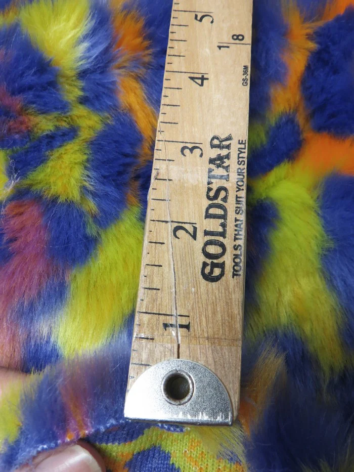 Ecoshag Hippie Jaguar Faux Fur Fabric / Neon Dream - Image 5