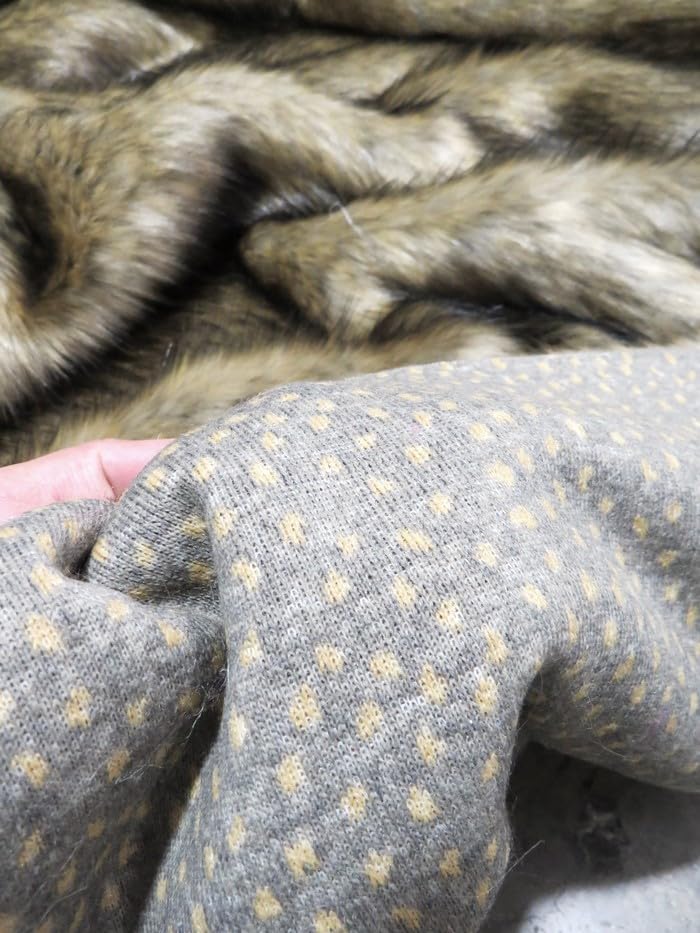 Vintage Wolf Animal Coat Costume Faux Fur Fabric / Sold By The Yard - Image 3