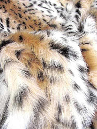 Canadian Lynx Animal Short Pile Coat Costume Faux Fur Fabric / Sold By The Yard - Image 2