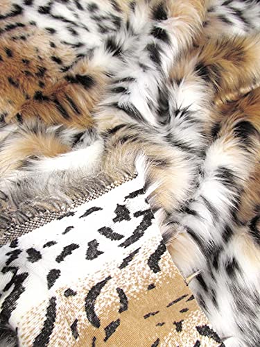 Canadian Lynx Animal Short Pile Coat Costume Faux Fur Fabric / Sold By The Yard - Image 3