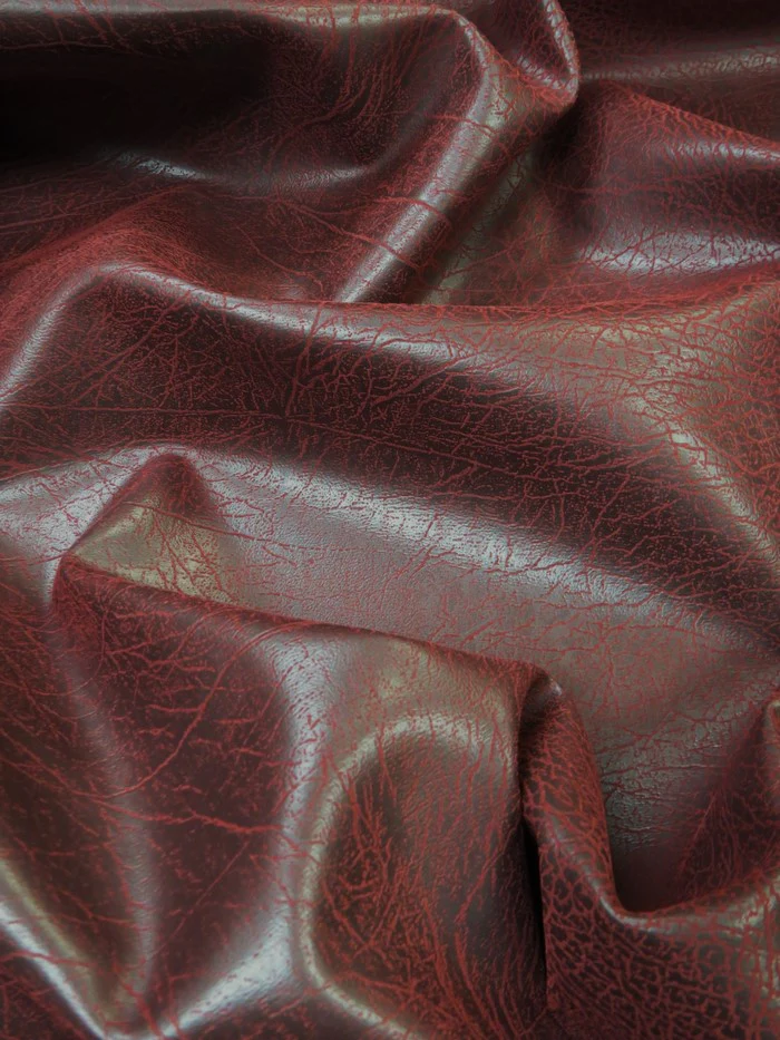Fire Brick Distressed Velvet Flocking Vinyl / Sold by the Yard - Image 2
