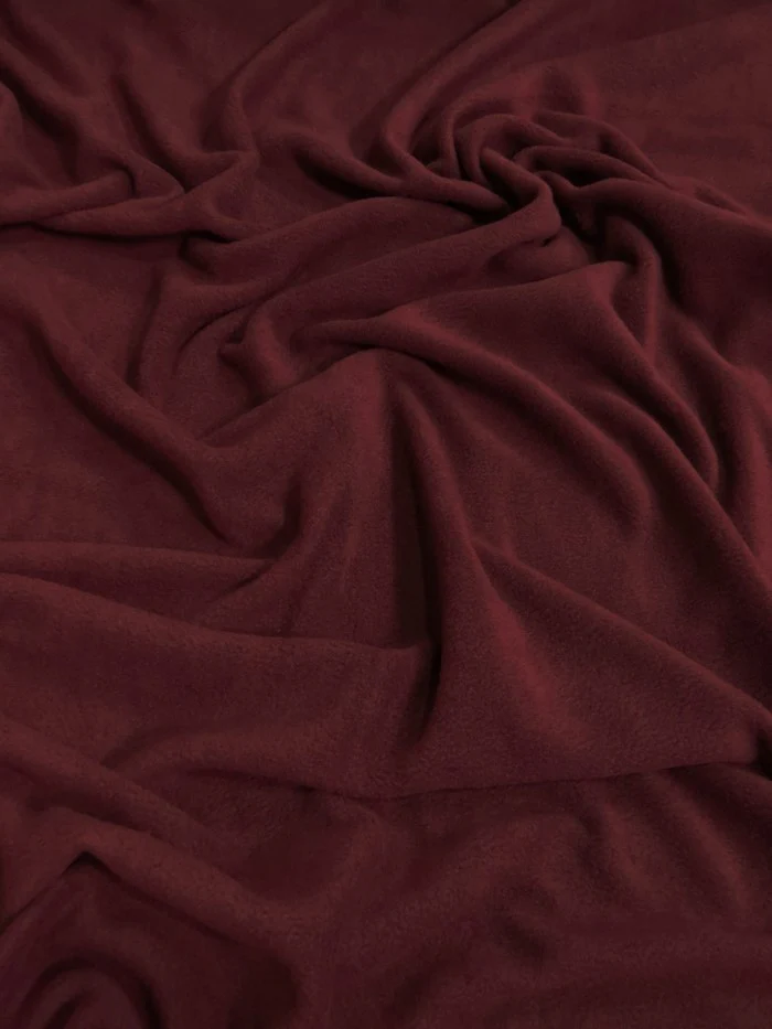 Fleece Fabric Solid / Burgundy / 30 Yard Roll