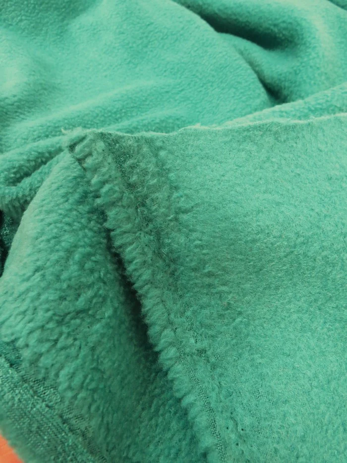 Fleece Fabric Solid / Turquoise / 65 Yard Roll - Image 3