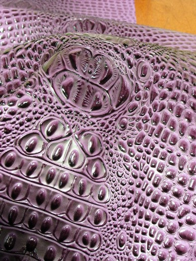 Fiji Turquoise Florida Gator 3D Embossed Vinyl Fabric / Sold By The Yard - Image 3