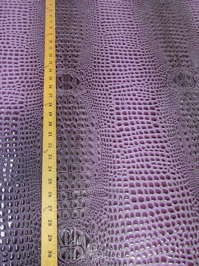 Mocha Brown Florida Gator 3D Embossed Vinyl Fabric / Sold By The Yard - Image 5