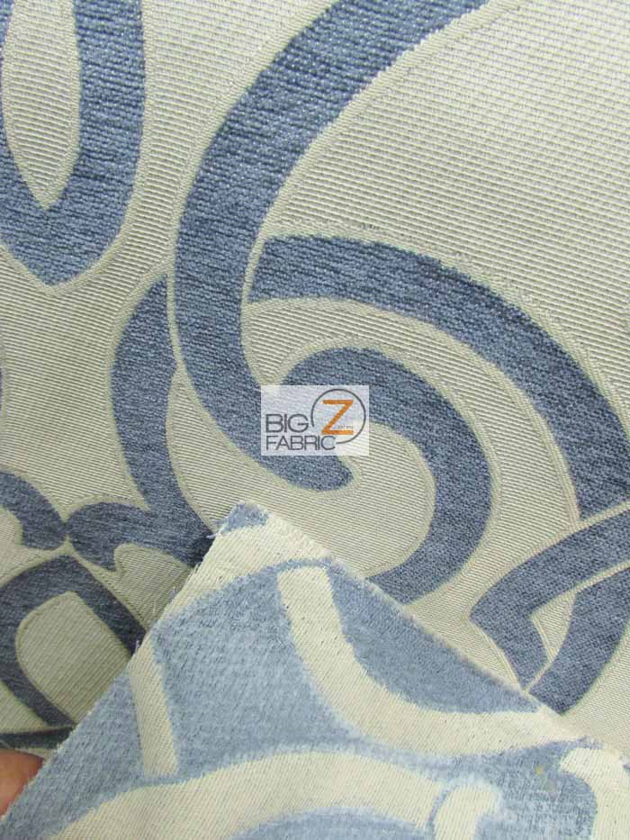 French Abstract Damask Upholstery Fabric / Cayenne / Sold By The Yard - Image 3