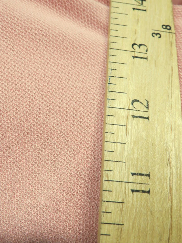 French Terry Polyester Rayon Spandex Fabric / Dusty Rose / Sold By The Yard Closeout!!! - Image 6
