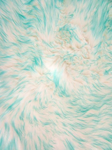 Candy Shag Faux Fur Fabric / Aqua / Sold By The Yard - Image 3