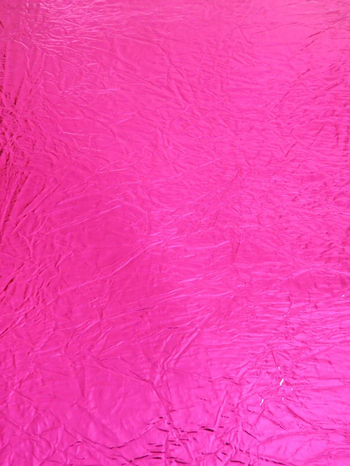Fuchsia Distressed/Crushed Chrome Metallic Mirror Vinyl Fabric / Sold By The Yard - Image 2