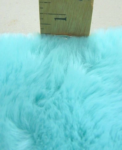 Aqua Half Shag Faux Fur Fabric (Beaver) / Sold By The Yard - Image 2