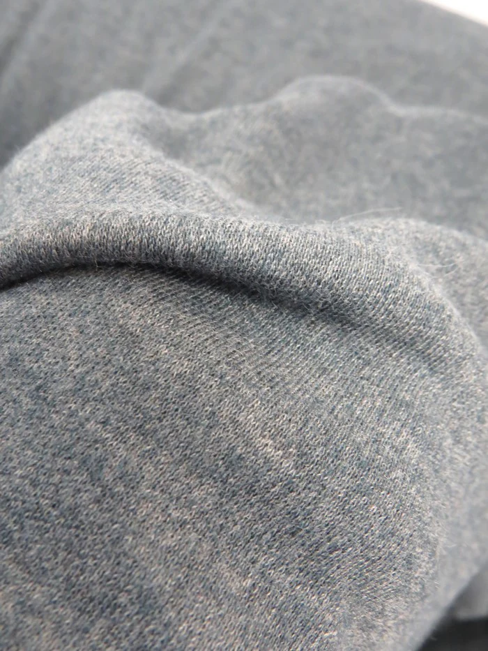 Heavy Interlock Poly Cotton Fabric / White / Sold By The Yard - Image 3
