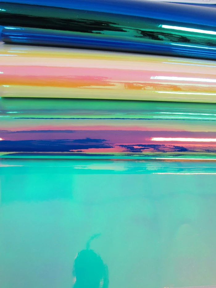 Rainbow Holographic Multi-Color Chrome Vinyl Fabric / Sold By The Yard - Image 4