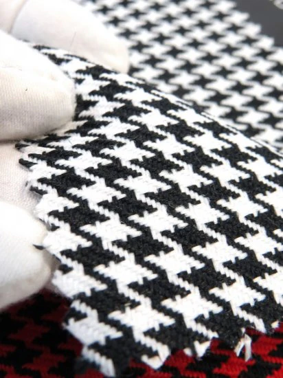 Houndstooth Upholstery Fabric / Brown/Latte / Sold By The Yard - Image 4