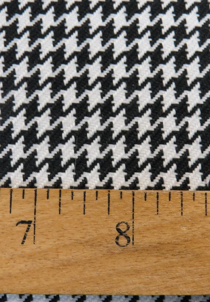 Houndstooth Upholstery Fabric / Orange/Black / Sold By The Yard - Image 2