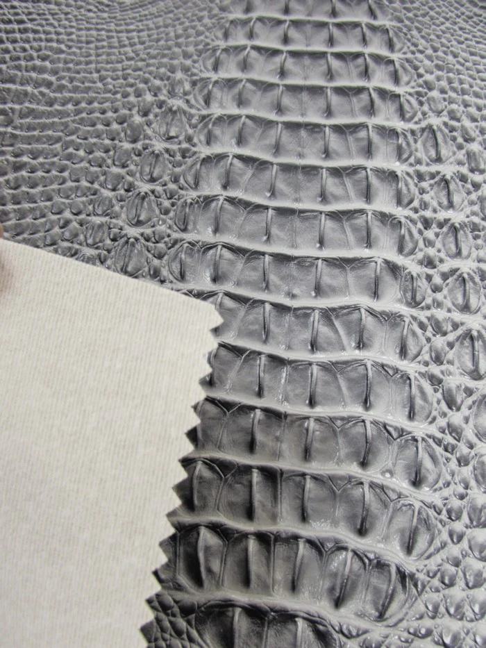 Hydra Gator 3D Embossed Vinyl Fabric / Death Black / By The Roll - 30 Yards - Image 4