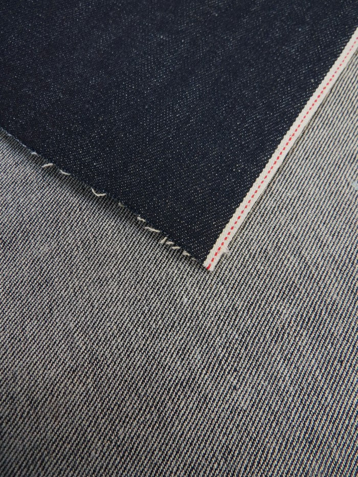 INDIGO JAPANESE SELVEDGE DENIM - RED/WHITE WIDE TICKER 11.5OZ - Image 3