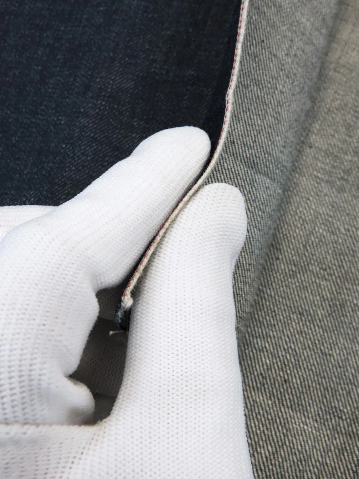 INDIGO USA SELVEDGE DENIM - RED/WHITE TICKER 13.5OZ - Image 2