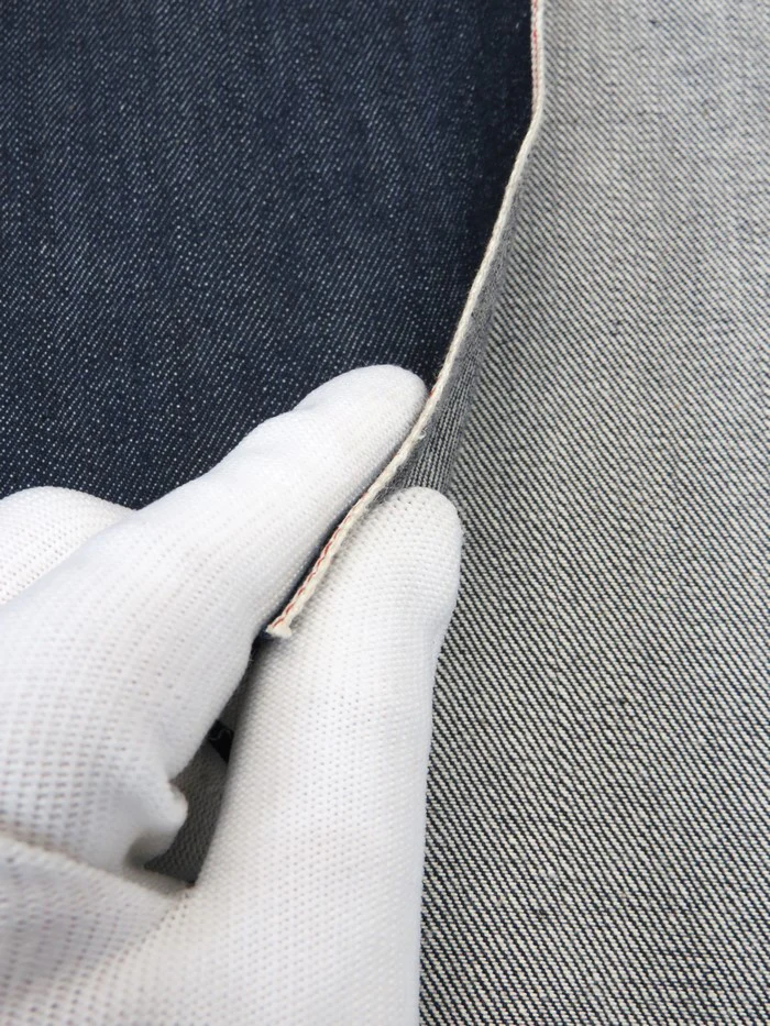 INDIGO USA SELVEDGE DENIM - RED/WHITE TICKER 13.5OZ - Image 2