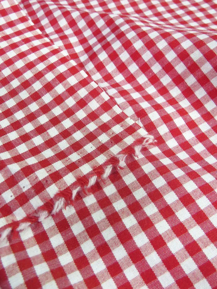 Mini Checkered Gingham Poly Cotton Printed Fabric / Black / Sold By The Yard - Image 4