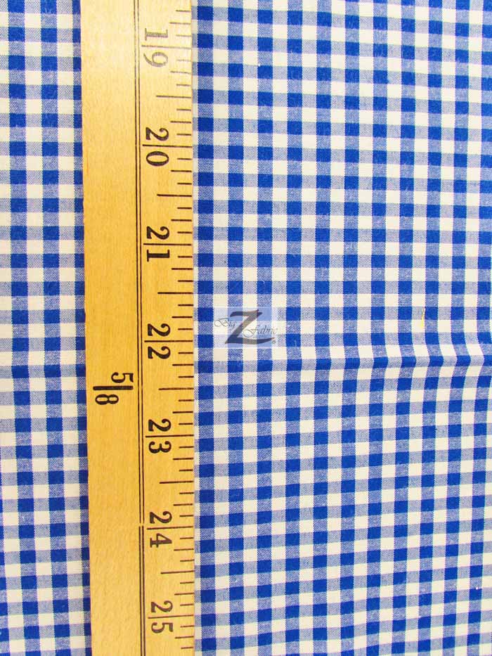 Mini Checkered Gingham Poly Cotton Printed Fabric / Yellow / 50 Yard Bolt - Image 2