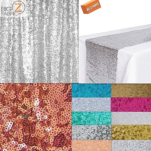 Mini Disc Sequin Nylon Mesh Fabric / Shiny Mint Green / Sold By The Yard - Image 6