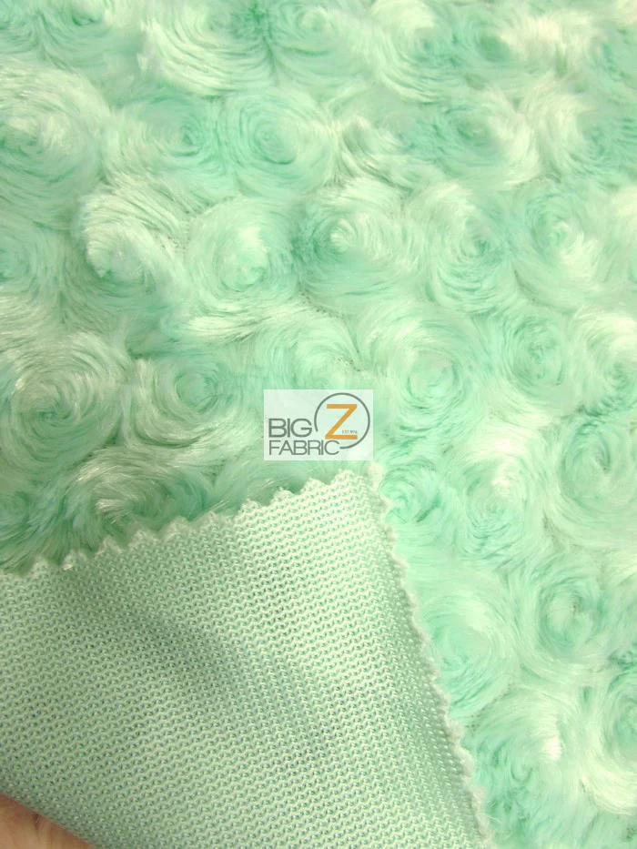 Frozen Lilac Minky Rose/Rosette Floral Baby Soft Fabric / Sold By The Yard - Image 4