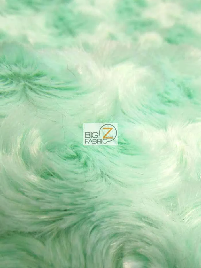 Snow White Minky Rose/Rosette Floral Baby Soft Fabric / Sold By The Yard - Image 3