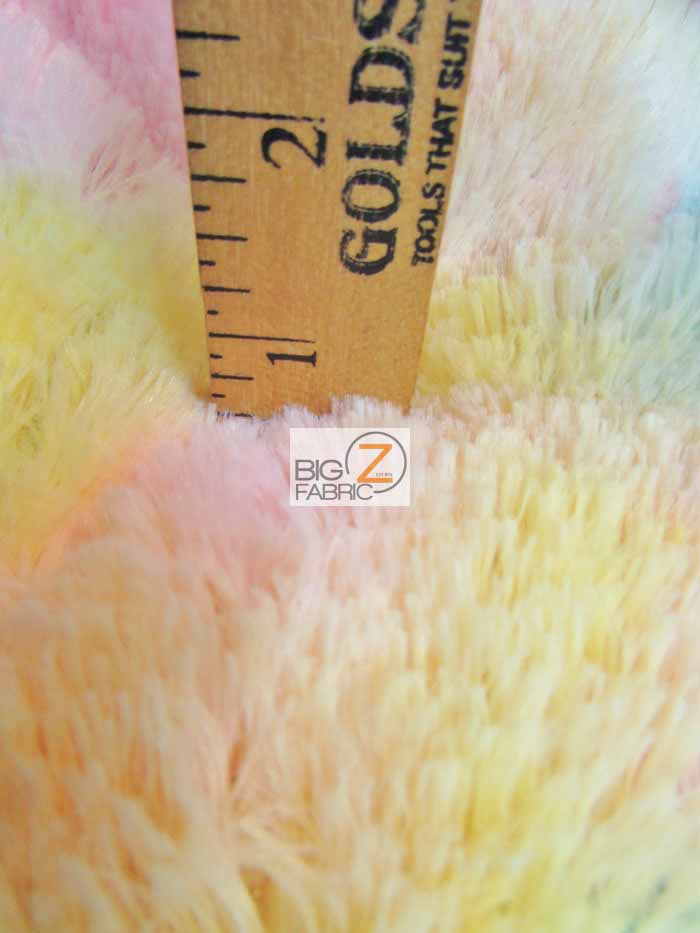 Rainbow 4 Minky Shaggy Baby Soft Fabric / Sold By The Yard - Image 2