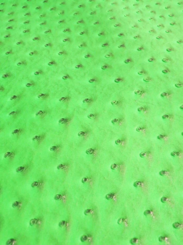 Neon Green Classic Ostrich Upholstery Vinyl Fabric / By The Roll - 30 Yards - Image 2